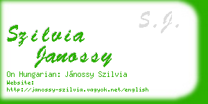 szilvia janossy business card