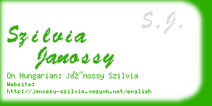 szilvia janossy business card